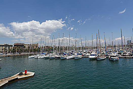 西班牙巴塞罗那旧港游艇码头