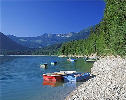 湖,巴伐利亚阿尔卑斯山,上巴伐利亚,德国