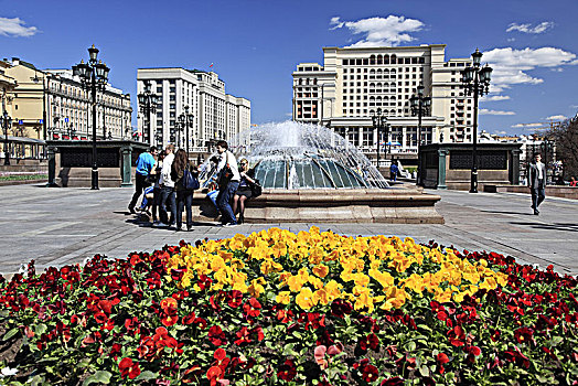 欧洲,俄罗斯,莫斯科,喷泉