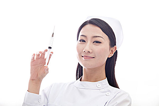 头像,医护人员,拿着,注射器