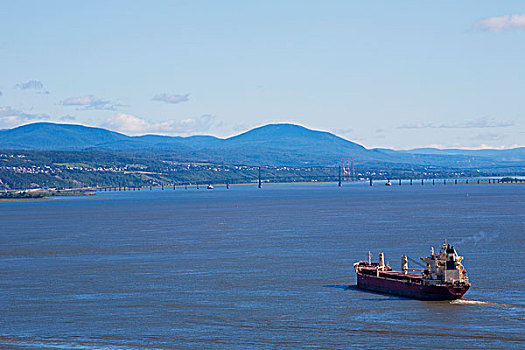 船,劳伦斯河,魁北克城,魁北克,加拿大