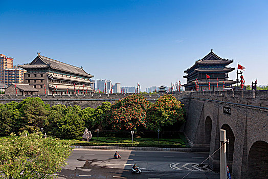 中国陕西西安古城墙