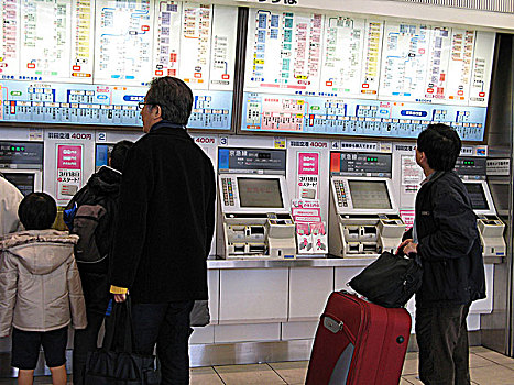 人,买,机械,品川站,东京,日本