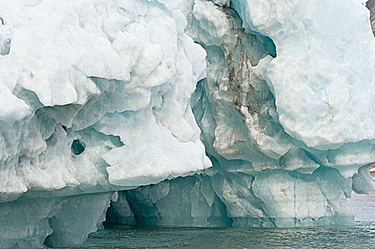 挪威,斯瓦尔巴群岛,斯匹次卑尔根岛,特写,漂浮,蓝色,结冰,冰山