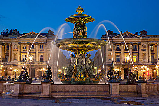 喷泉,河,地点,协和飞机,巴黎,法国
