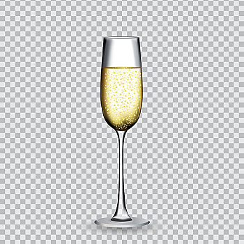 自然,玻璃杯,喜庆,香槟,透明,背景,矢量,插画