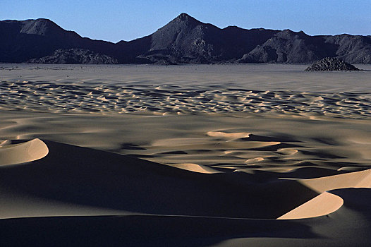 沙丘,边缘,空气,山,尼日尔