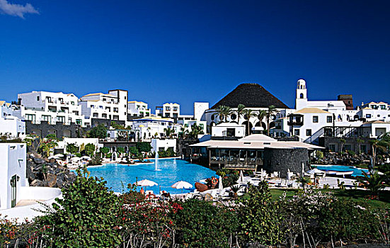 酒店,干盐湖,兰索罗特岛,加纳利群岛,西班牙,欧洲