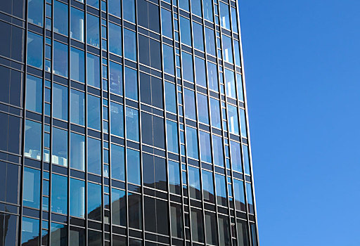 玻璃,建筑,蓝色,现代办公室,摩天大楼