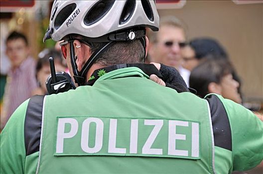 警察,巡视,自行车,科隆,德国,欧洲