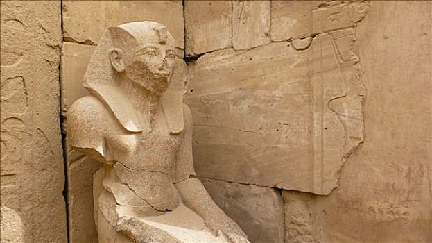 雕塑,国王,拉美西斯二世,卡尔纳克神庙,路克索神庙,埃及,非洲