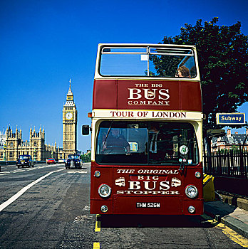 观光,游客,旅游巴士,黑色,出租车,威斯敏斯特桥,议会大厦,威斯敏斯特宫,大本钟,伦敦,英格兰,英国