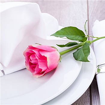 浪漫,桌子,玫瑰