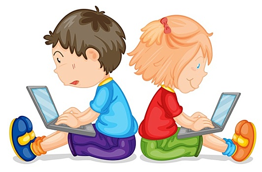 儿童,笔记本电脑