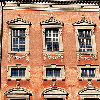 建筑,涂绘,橙色,老城,斯德哥尔摩,瑞典