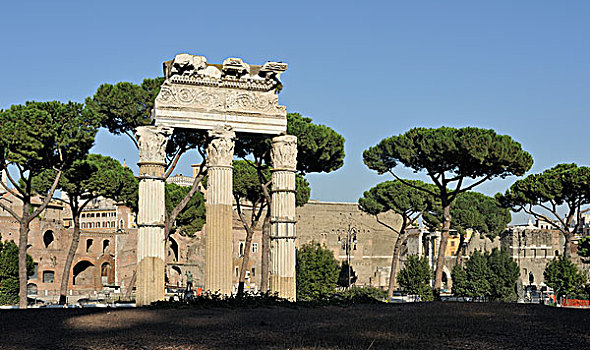 柱子,庙宇,正面,罗马,意大利,欧洲