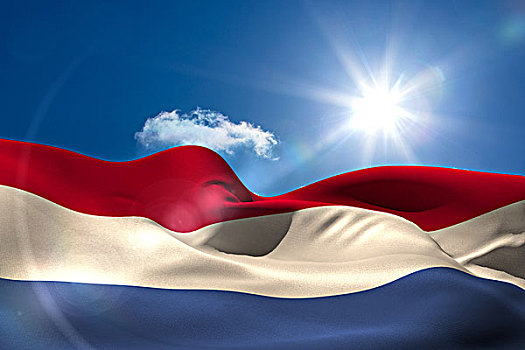 荷兰,国旗,晴朗,天空