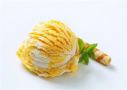 黄色,白色,冰淇淋