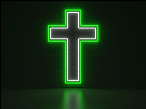 基督教,十字架,序列,霓虹灯