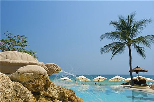 酒店,皇家,海滩,苏梅岛,泰国