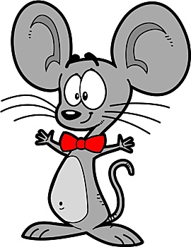 卡通,老鼠,领结