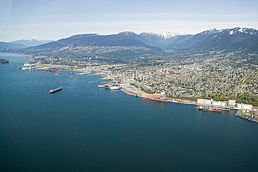 俯视,英吉利湾,西部,温哥华,不列颠哥伦比亚省,加拿大