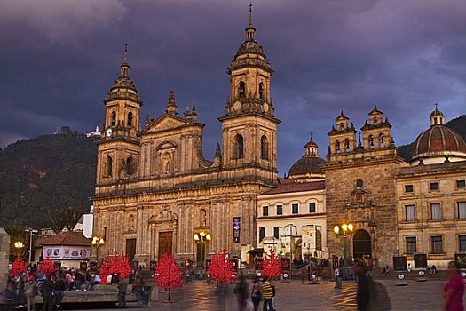哥伦比亚,波哥大,新古典,大教堂,圣诞节