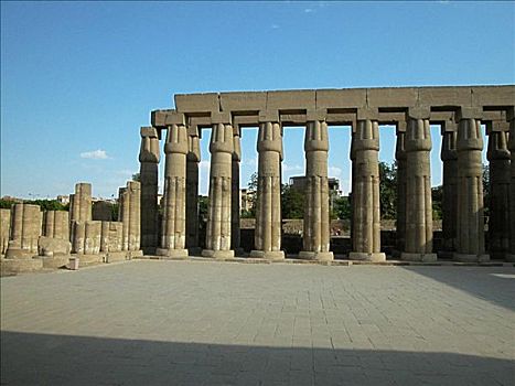 序列,柱子,庙宇,卢克索神庙,路克索神庙,埃及
