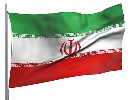 飞,旗帜,伊朗,国家