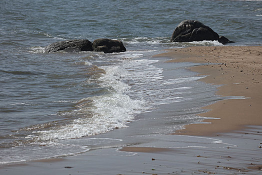 北戴河,海边,老虎石,浴场,沙滩,礁石,海浪,游客,婚纱照,情人,爱情