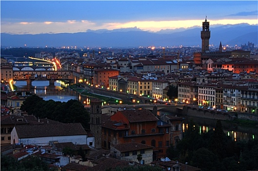 佛罗伦萨,意大利,黄昏