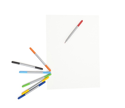 彩色,笔,纸