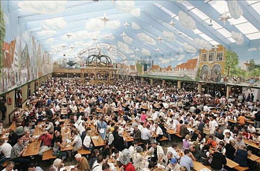 啤酒帐篷,慕尼黑,巴伐利亚,德国