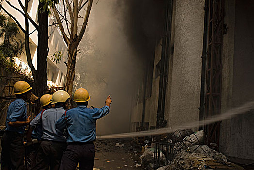 消防员,救助,印度