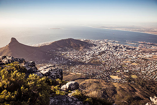 风景,海岸线,海洋,俯拍,开普敦,西海角,南非