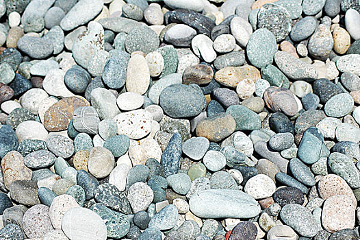 许多,小,鹅卵石,海滩