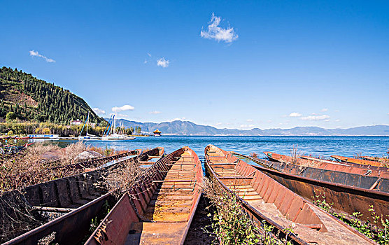 抚仙湖渔船