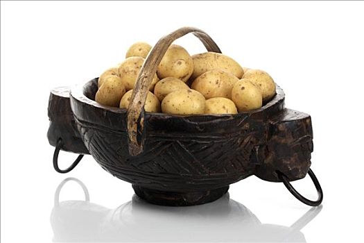 木碗,土豆