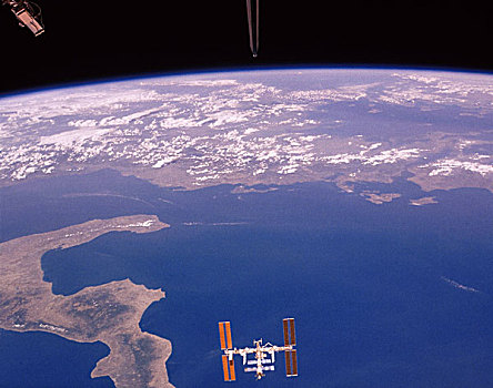 国际空间站,上方,爱奥尼亚海