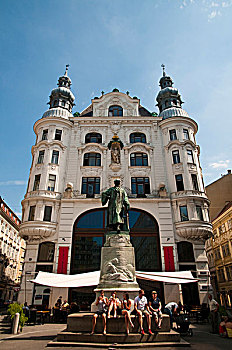 建筑,古登堡,纪念,维也纳,奥地利,欧洲