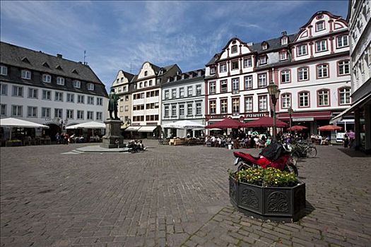 游客,坐,科布伦茨,莱茵兰普法尔茨州,德国,欧洲