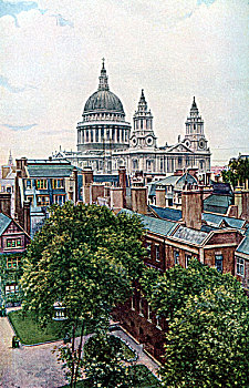 老,圣保罗大教堂,伦敦