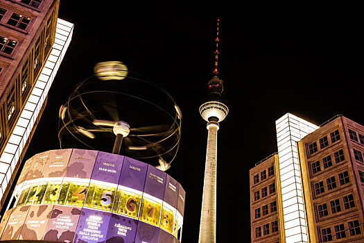 世界,钟表,电视塔,柏林