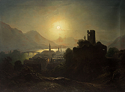 第比利斯,格鲁吉亚,月光,1867年