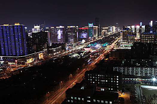 陕西西安城市夜景
