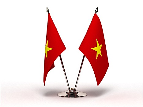微型,旗帜,越南,隔绝