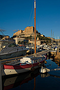 城堡,港口,博尼法乔,科西嘉岛,法国