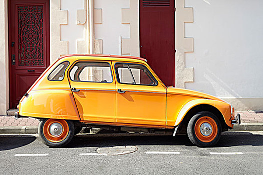 橙色,汽車