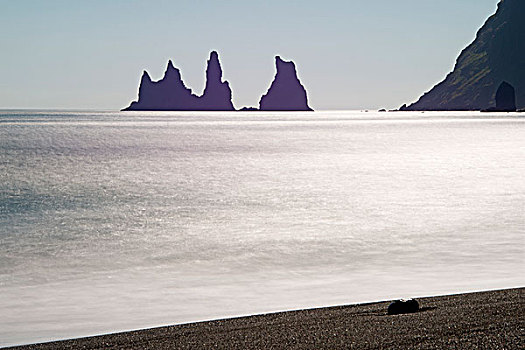冰岛,南方,区域,石头,堆积,海岸