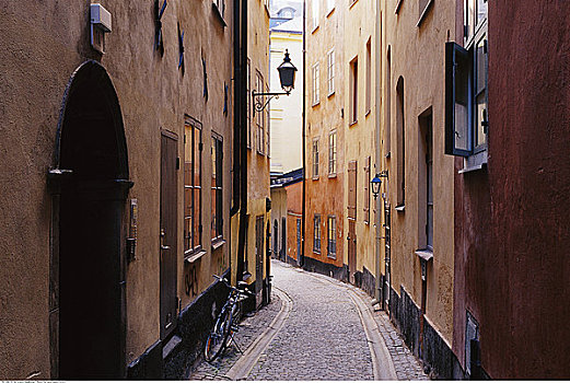 小路,老城,斯德哥尔摩,瑞典